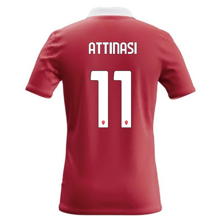 גברים כדורגל Mattia Attinasi #11 אדום לבן ג'רזי ביתית 2026/27