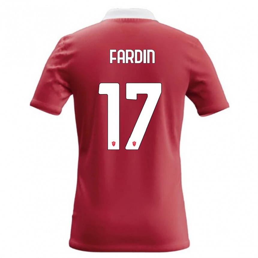 גברים כדורגל Giulio Fardin #17 אדום לבן ג'רזי ביתית 2026/27