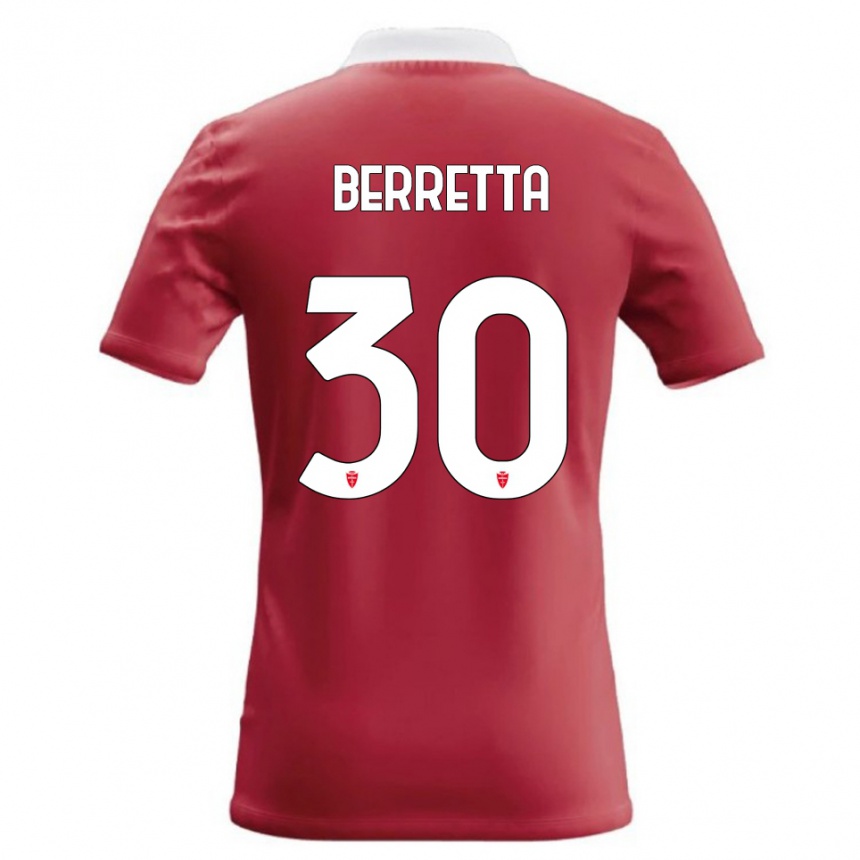 גברים כדורגל Alessandro Berretta #30 אדום לבן ג'רזי ביתית 2026/27