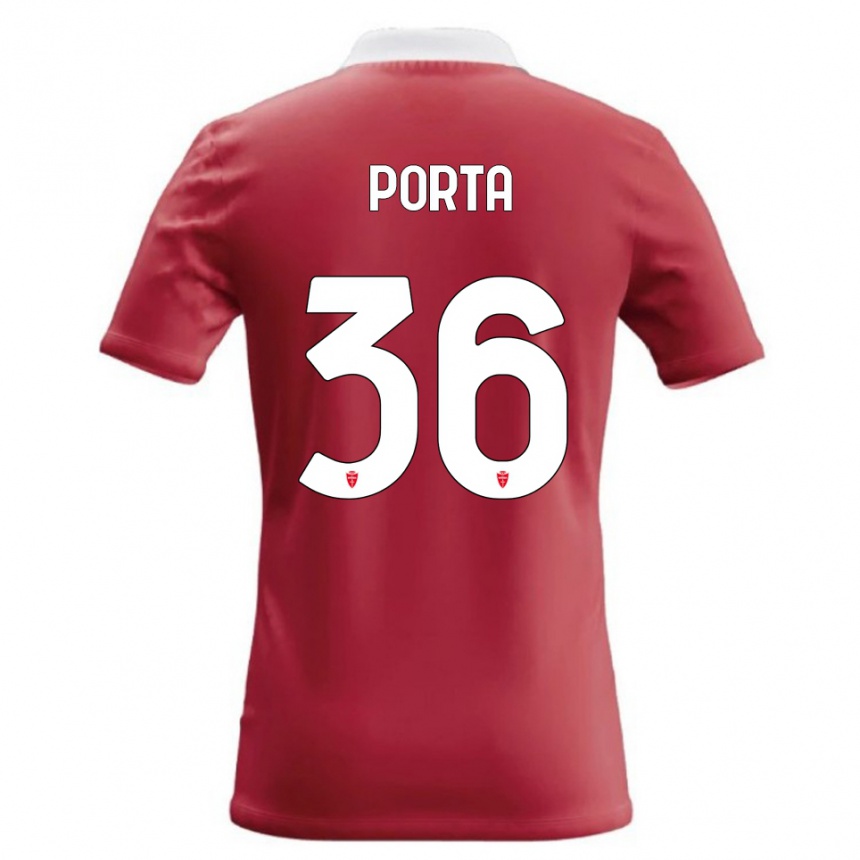 גברים כדורגל Matteo Porta #36 אדום לבן ג'רזי ביתית 2026/27