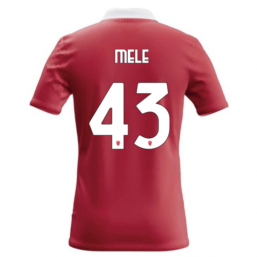 גברים כדורגל Fabio Mele #43 אדום לבן ג'רזי ביתית 2026/27