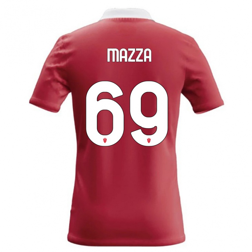 גברים כדורגל Andrea Mazza #69 אדום לבן ג'רזי ביתית 2026/27