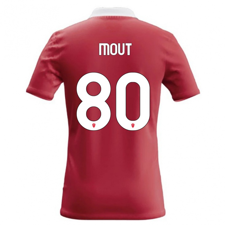 גברים כדורגל Mathis Mout #80 אדום לבן ג'רזי ביתית 2026/27