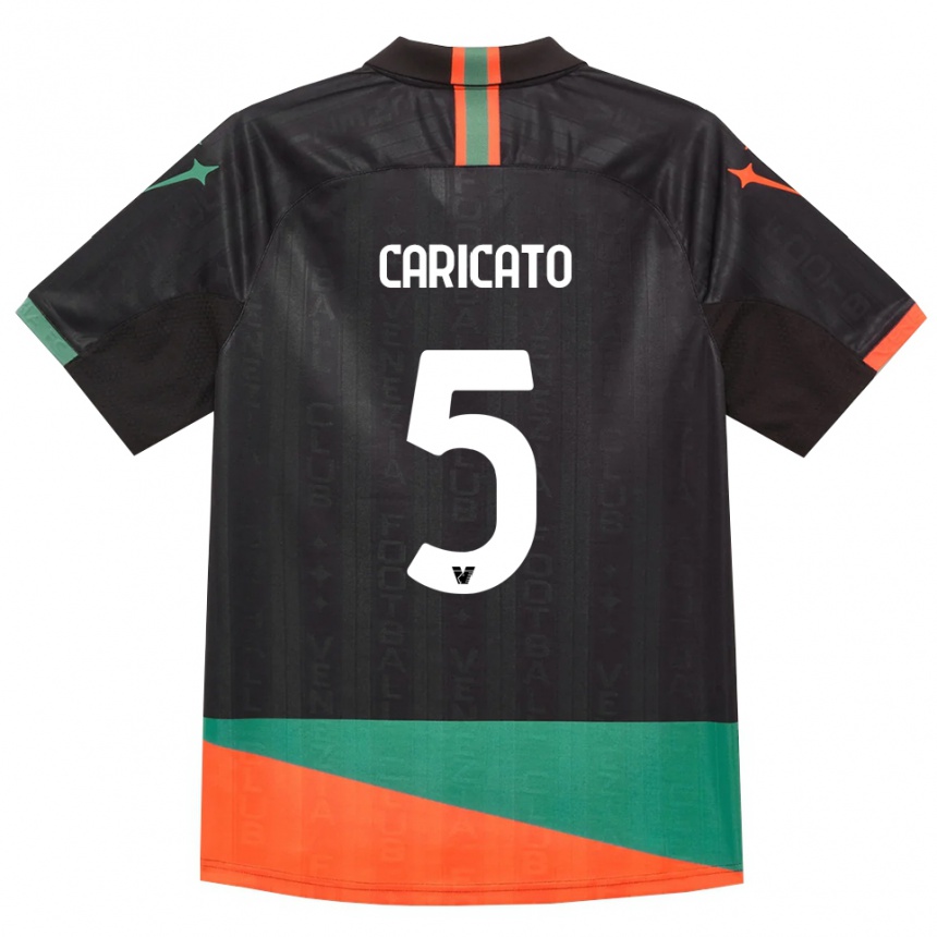 גברים כדורגל Tiziano Caricato #5 שחור כתום ירוק ג'רזי ביתית 2026/27