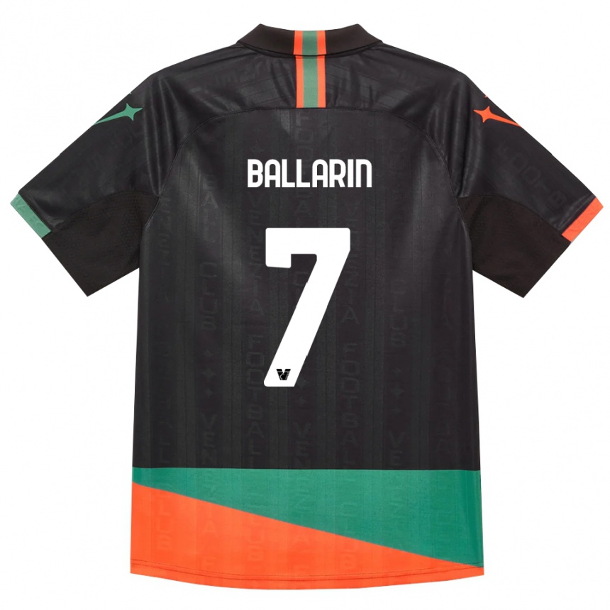 גברים כדורגל Mattia Ballarin #7 שחור כתום ירוק ג'רזי ביתית 2026/27