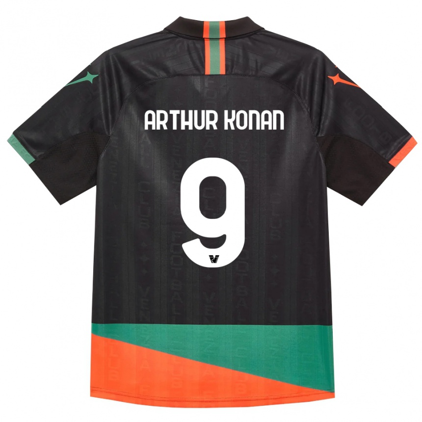גברים כדורגל Demoye Arthur Konan #9 שחור כתום ירוק ג'רזי ביתית 2026/27
