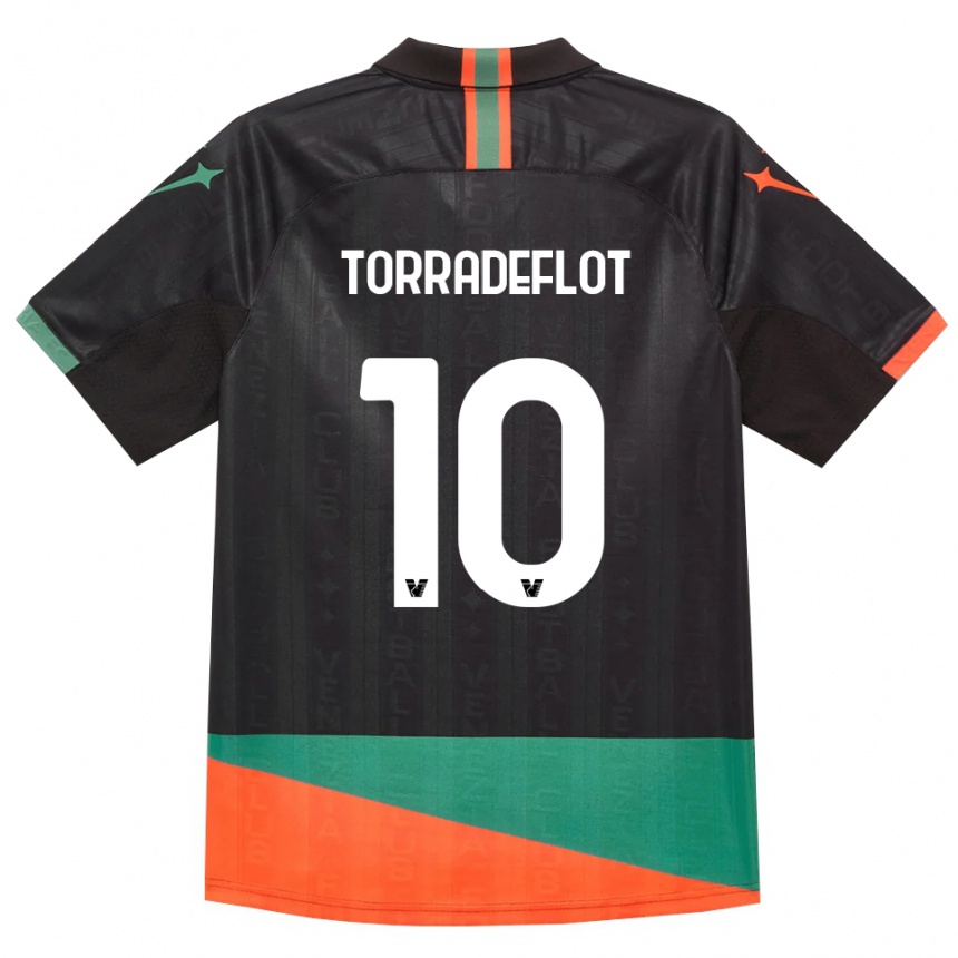 גברים כדורגל Queral Torradeflot #10 שחור כתום ירוק ג'רזי ביתית 2026/27