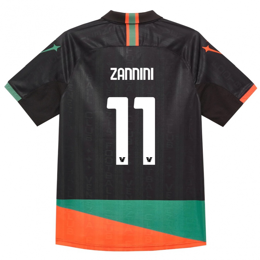 גברים כדורגל Sofia Zannini #11 שחור כתום ירוק ג'רזי ביתית 2026/27
