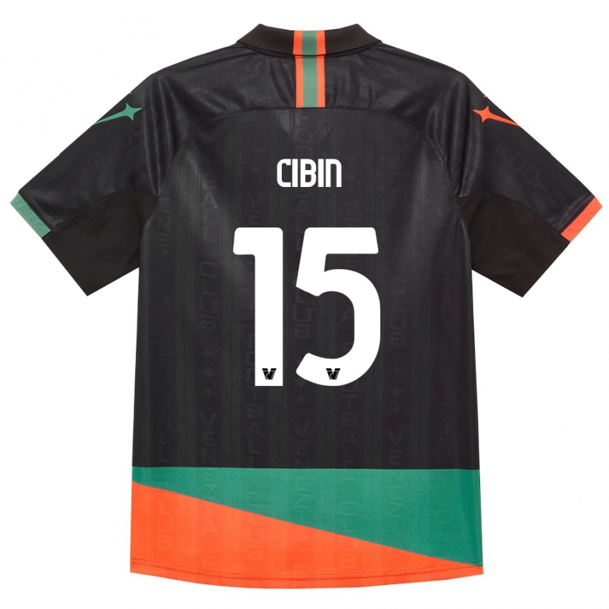 גברים כדורגל Carlo Cibin #15 שחור כתום ירוק ג'רזי ביתית 2026/27