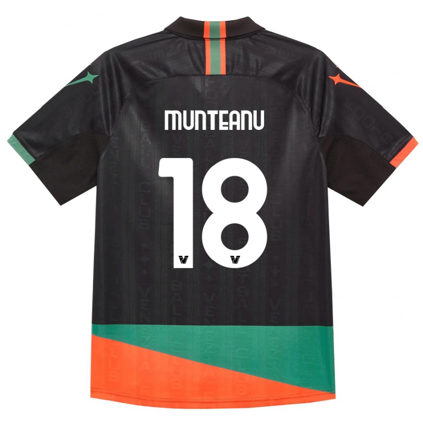 גברים כדורגל Denis Munteanu #18 שחור כתום ירוק ג'רזי ביתית 2026/27