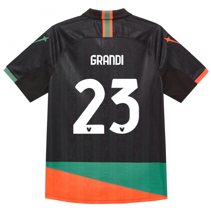 גברים כדורגל Matteo Grandi #23 שחור כתום ירוק ג'רזי ביתית 2026/27