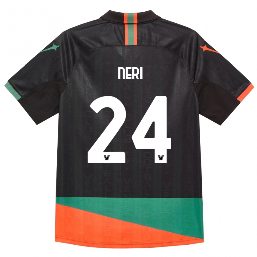 גברים כדורגל Filippo Neri #24 שחור כתום ירוק ג'רזי ביתית 2026/27