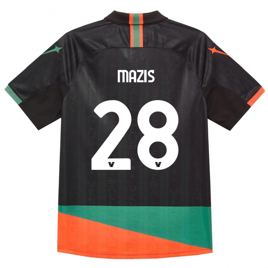 גברים כדורגל Francesca Mazis #28 שחור כתום ירוק ג'רזי ביתית 2026/27