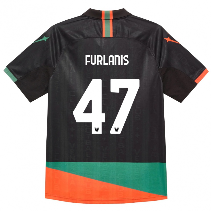 גברים כדורגל Giorgia Furlanis #47 שחור כתום ירוק ג'רזי ביתית 2026/27