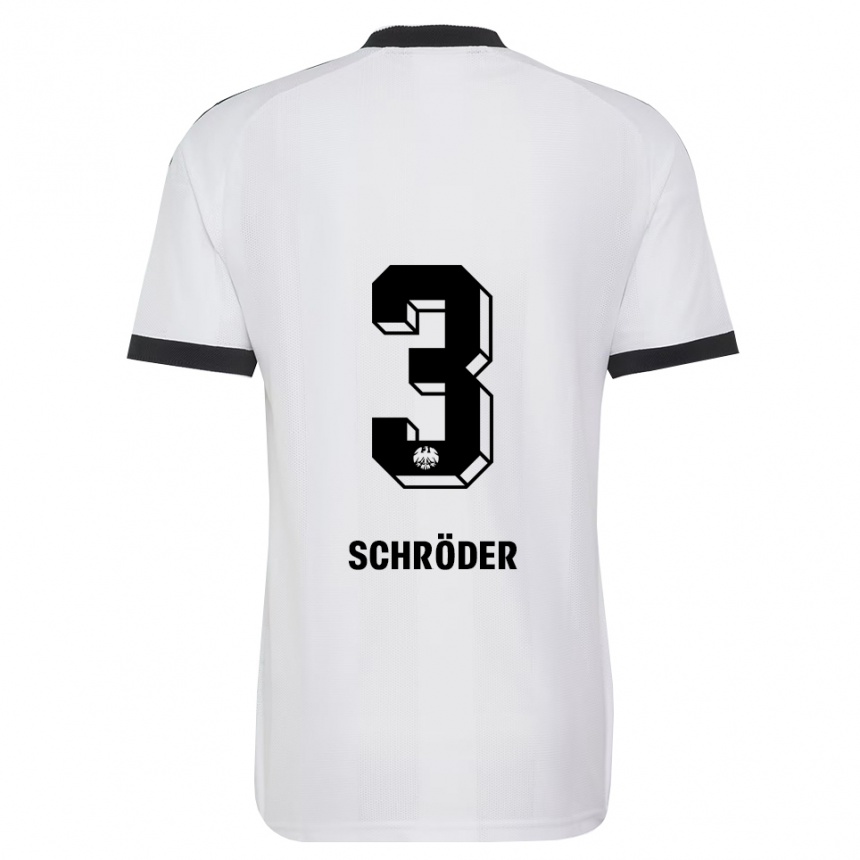 גברים כדורגל Finn Schröder #3 שחור לבן הרחק ג'רזי 2026/27