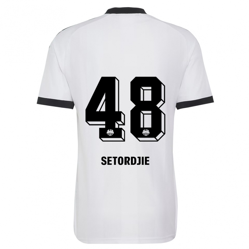 גברים כדורגל Lawrence Setordjie #48 שחור לבן הרחק ג'רזי 2026/27