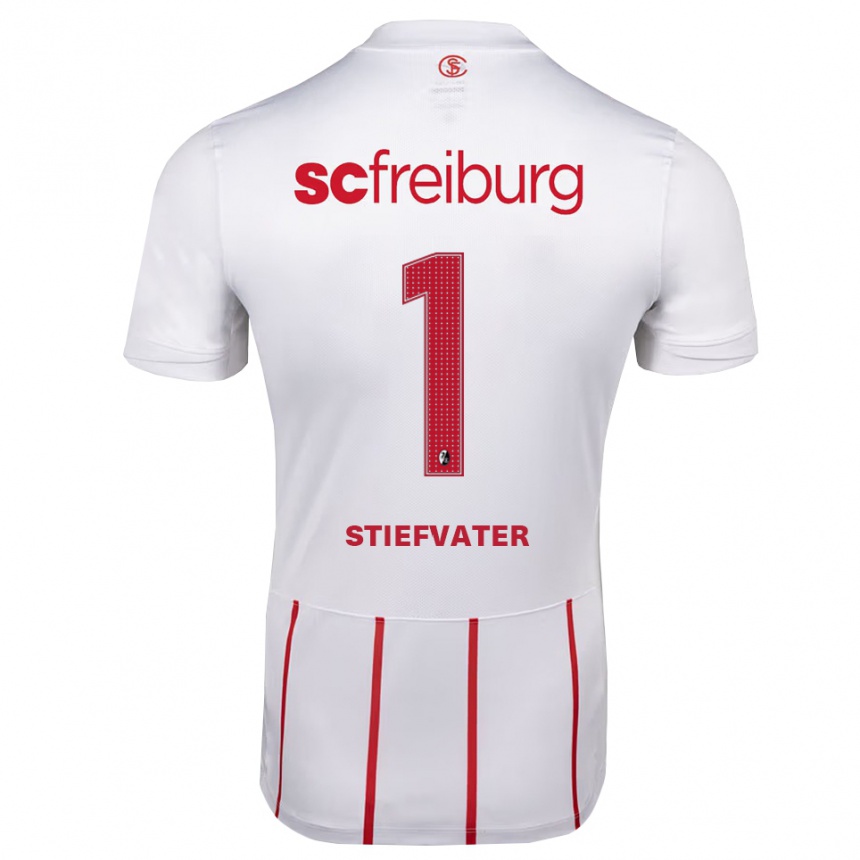גברים כדורגל Max Stiefvater #1 לבן אדום צהוב הרחק ג'רזי 2026/27