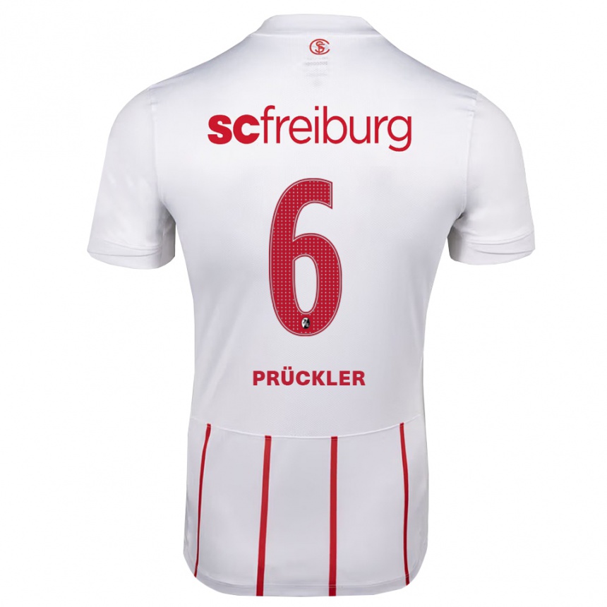גברים כדורגל Moritz Prückler #6 לבן אדום צהוב הרחק ג'רזי 2026/27