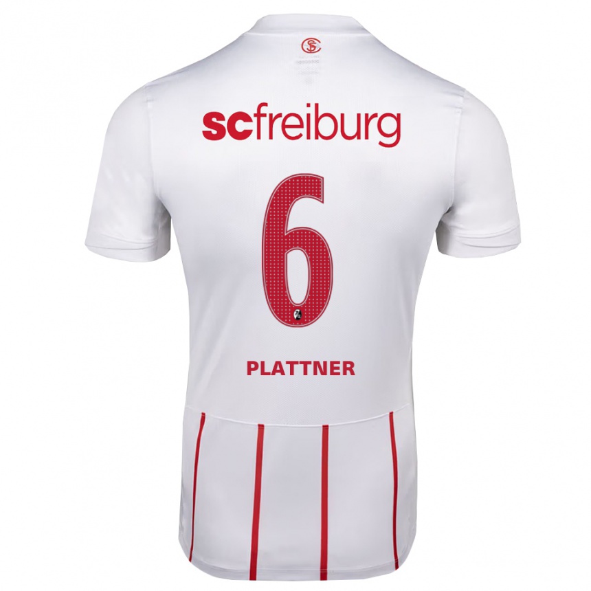 גברים כדורגל Tim Plattner #6 לבן אדום צהוב הרחק ג'רזי 2026/27