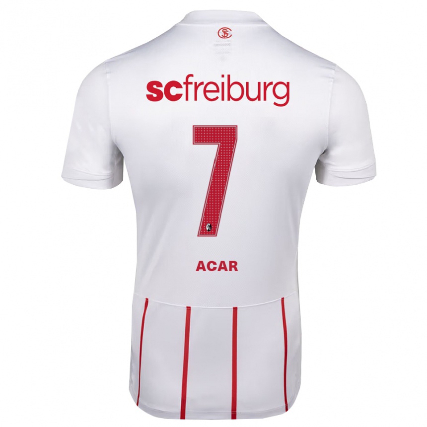 גברים כדורגל Hasan Acar #7 לבן אדום צהוב הרחק ג'רזי 2026/27