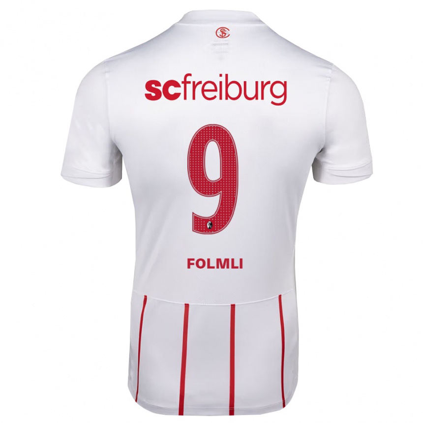 גברים כדורגל Svenja Fölmli #9 לבן אדום צהוב הרחק ג'רזי 2026/27
