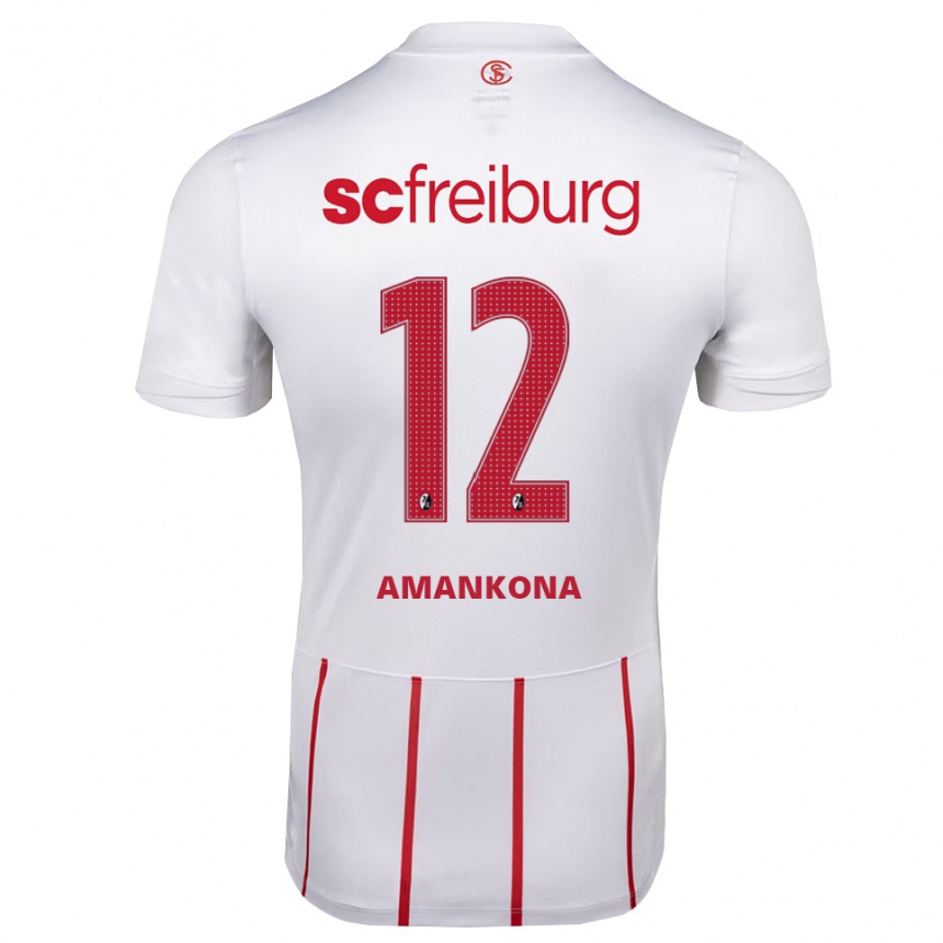 גברים כדורגל Alvar Amankona #12 לבן אדום צהוב הרחק ג'רזי 2026/27