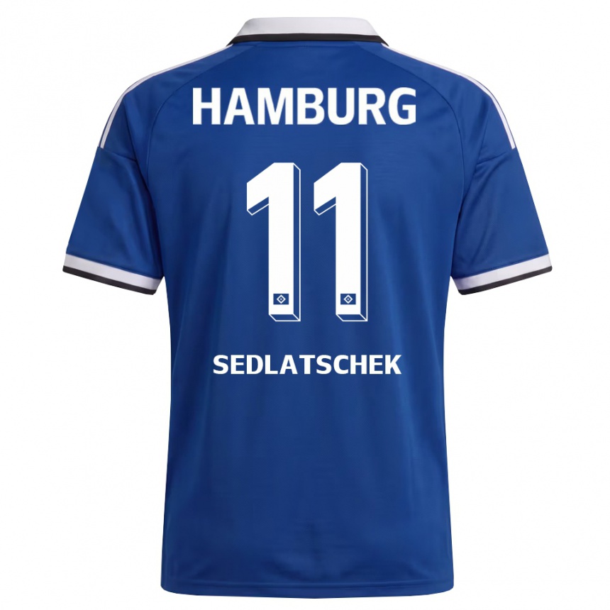 גברים כדורגל תיירי סדלאצ'ק #11 לבן כחול הרחק ג'רזי 2026/27