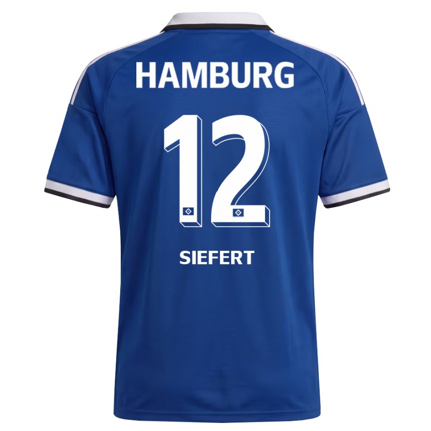 גברים כדורגל Louis Siefert #12 לבן כחול הרחק ג'רזי 2026/27