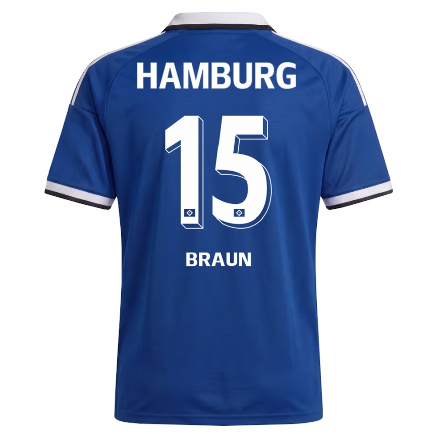 גברים כדורגל Jana Braun #15 לבן כחול הרחק ג'רזי 2026/27