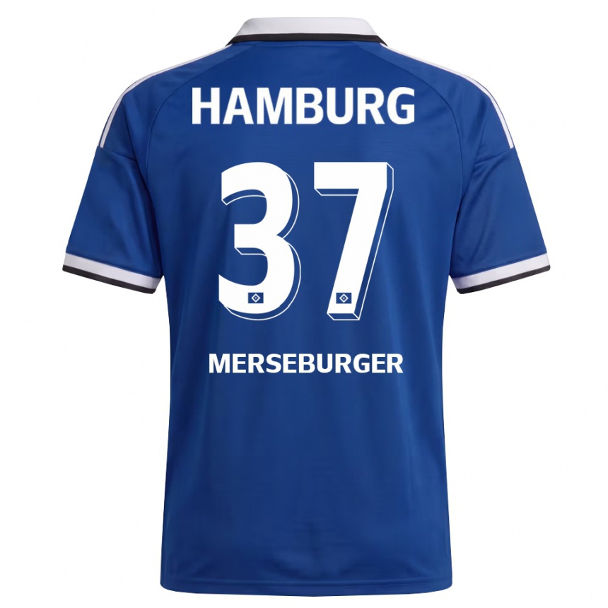 גברים כדורגל Dominik Merseburger #37 לבן כחול הרחק ג'רזי 2026/27