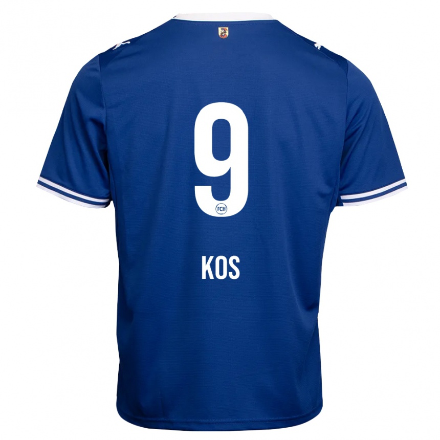 גברים כדורגל Maximilian Kos #9 כחול מלכותי לבן הרחק ג'רזי 2026/27