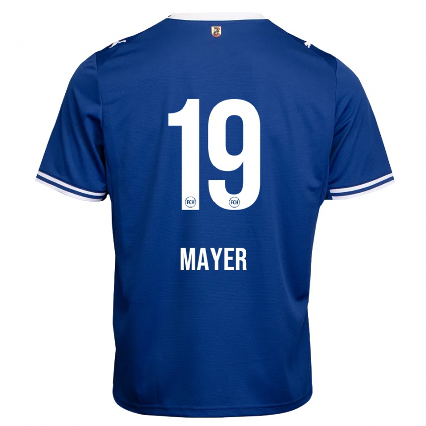 גברים כדורגל Luca Mayer #19 כחול מלכותי לבן הרחק ג'רזי 2026/27