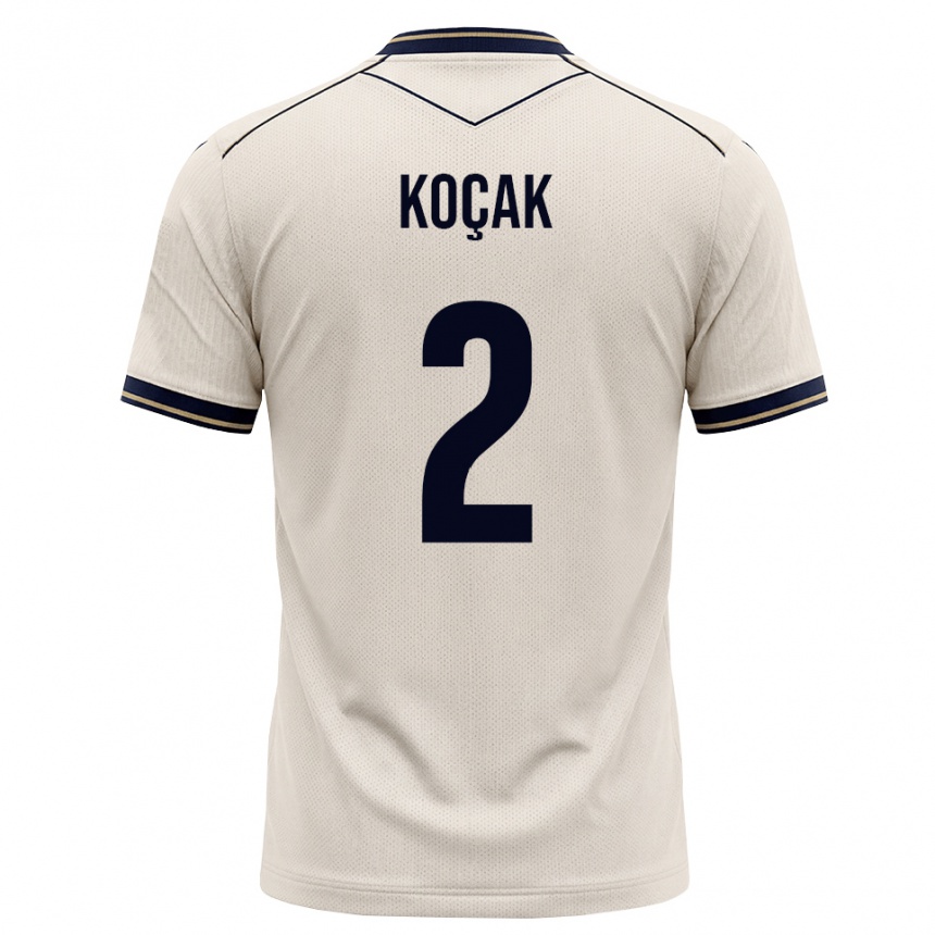 גברים כדורגל Ensar Koçak #2 לבן מבריק כחול דיו הרחק ג'רזי 2026/27