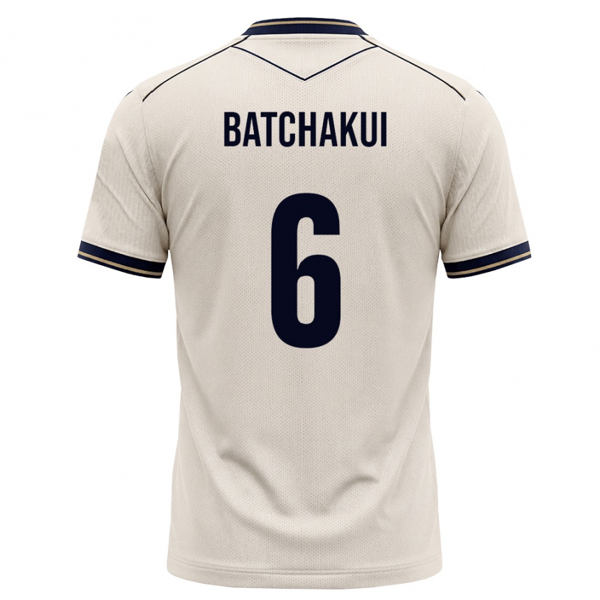 גברים כדורגל Kylian Batchakui #6 לבן מבריק כחול דיו הרחק ג'רזי 2026/27