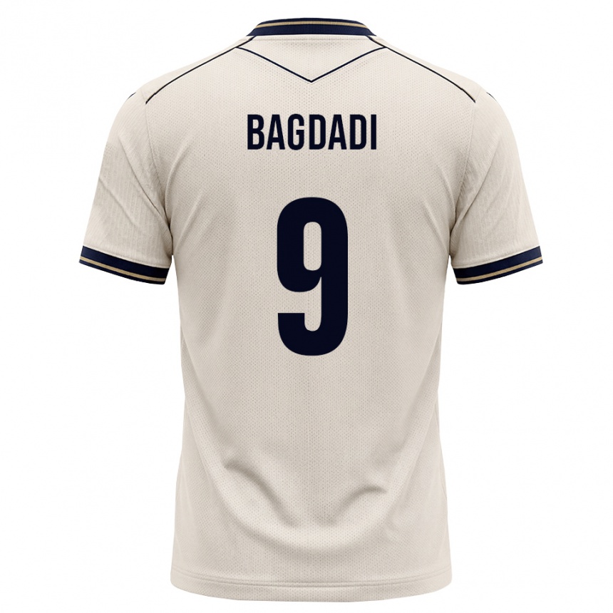 גברים כדורגל Zakaria Bagdadi #9 לבן מבריק כחול דיו הרחק ג'רזי 2026/27
