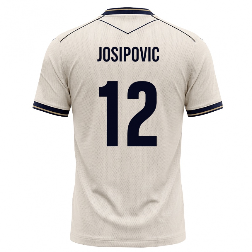 גברים כדורגל Mihael Josipovic #12 לבן מבריק כחול דיו הרחק ג'רזי 2026/27