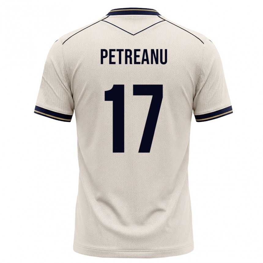 גברים כדורגל Vlad Petreanu #17 לבן מבריק כחול דיו הרחק ג'רזי 2026/27