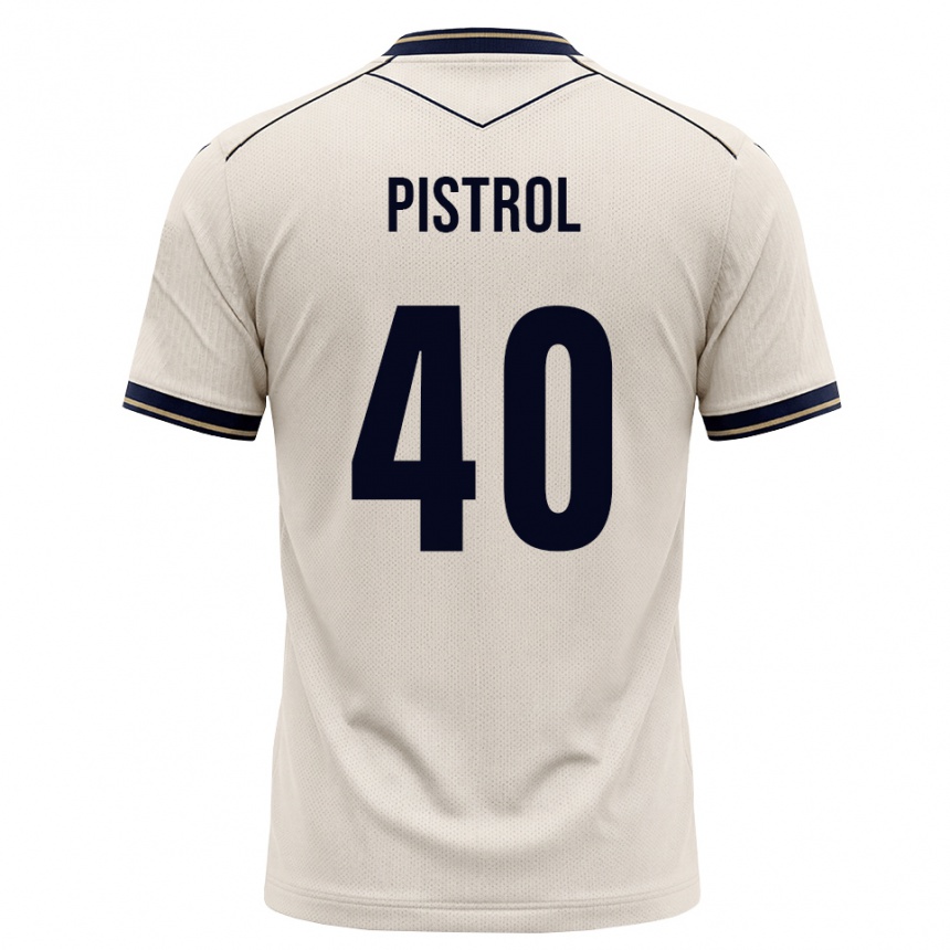 גברים כדורגל Santino Pistrol #40 לבן מבריק כחול דיו הרחק ג'רזי 2026/27
