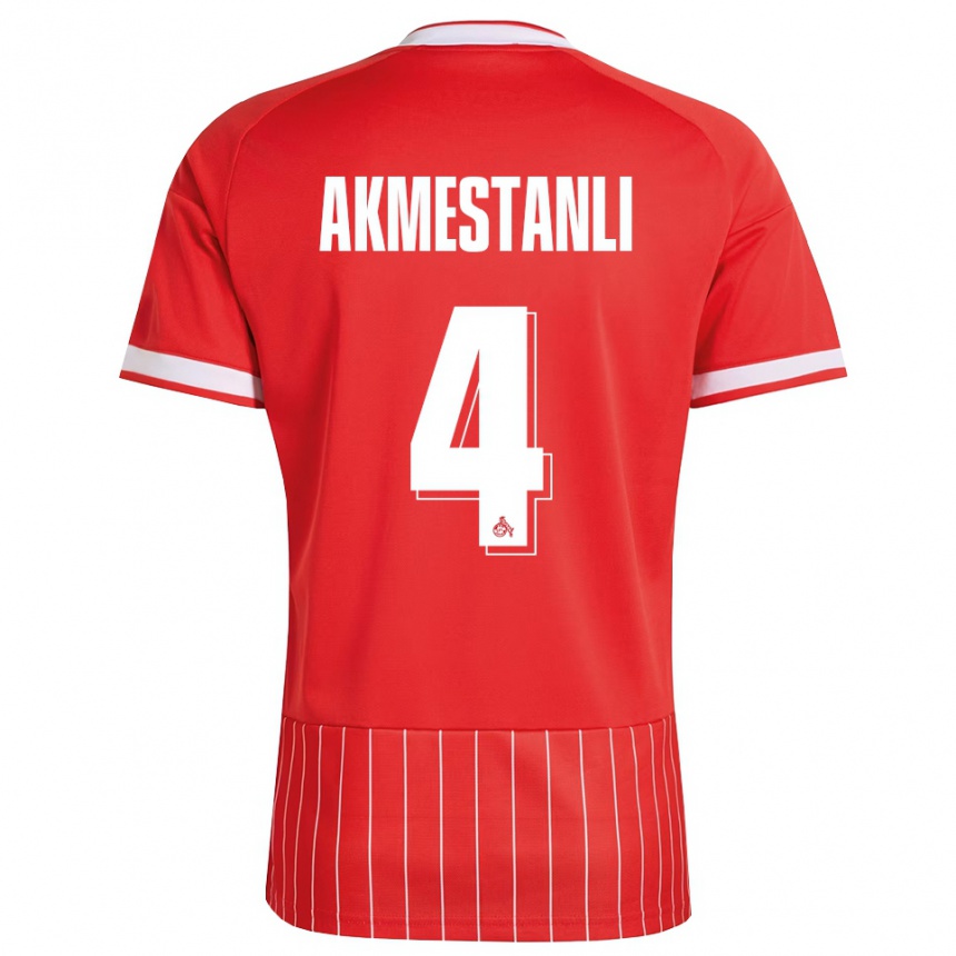 גברים כדורגל Teoman Akmestanli #4 ירוק אדום לבן הרחק ג'רזי 2026/27