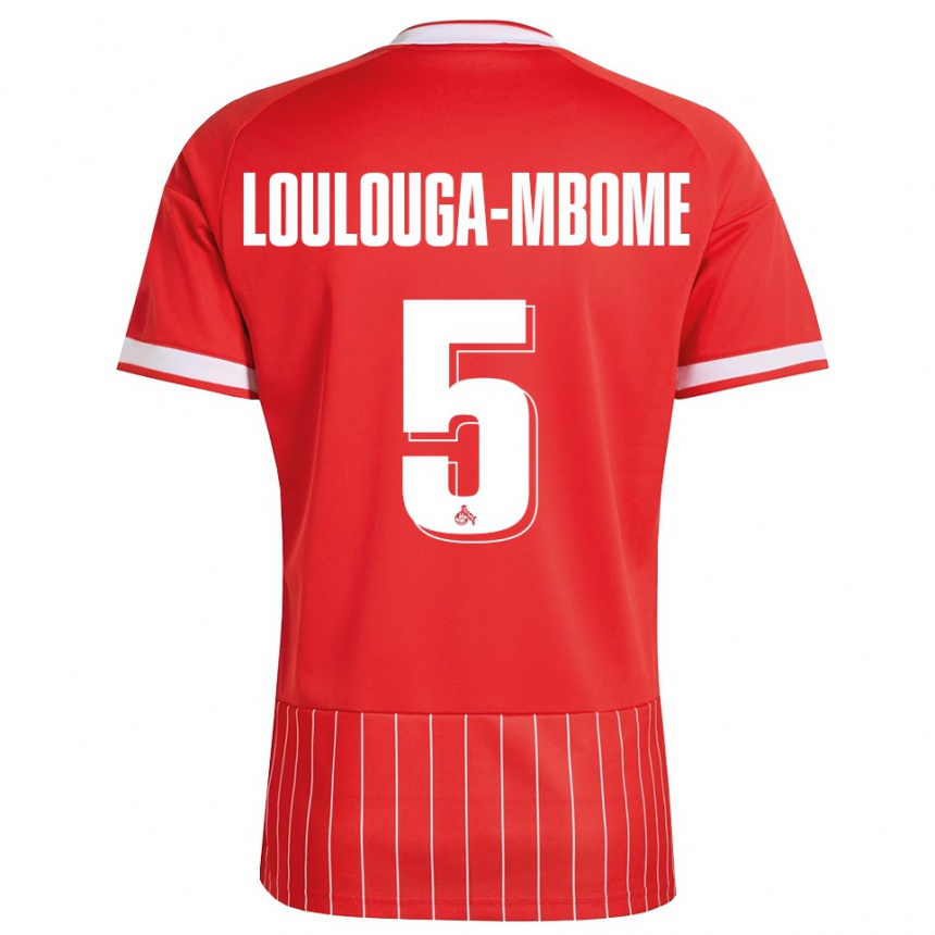 גברים כדורגל Pascal Loulouga-Mbome #5 ירוק אדום לבן הרחק ג'רזי 2026/27