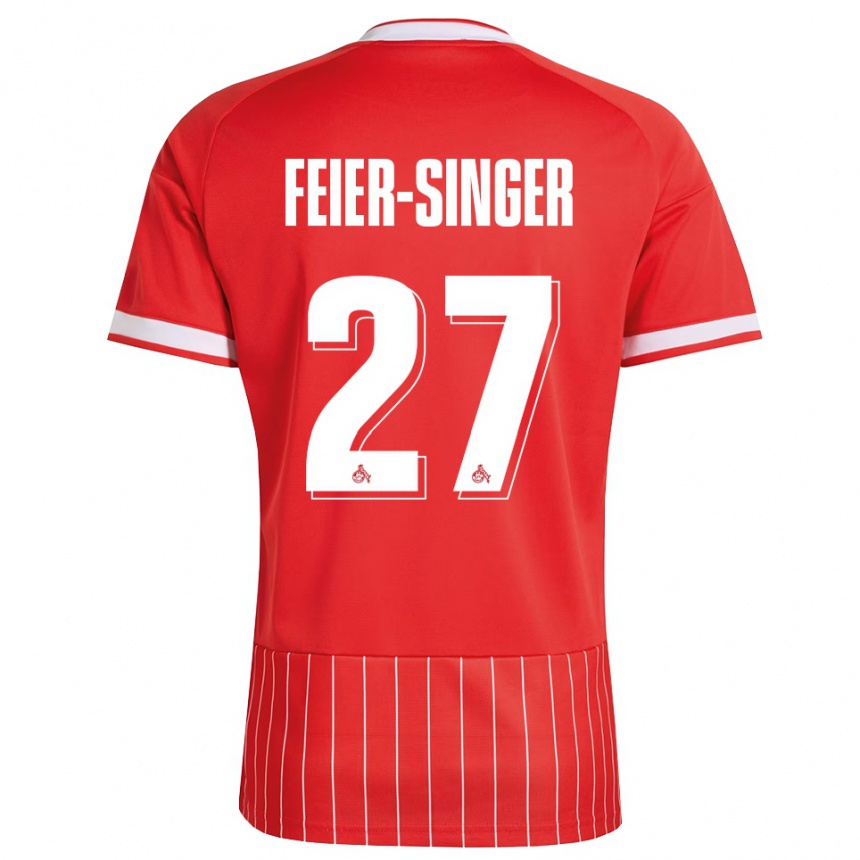 גברים כדורגל Laura Feier­singer #27 ירוק אדום לבן הרחק ג'רזי 2026/27