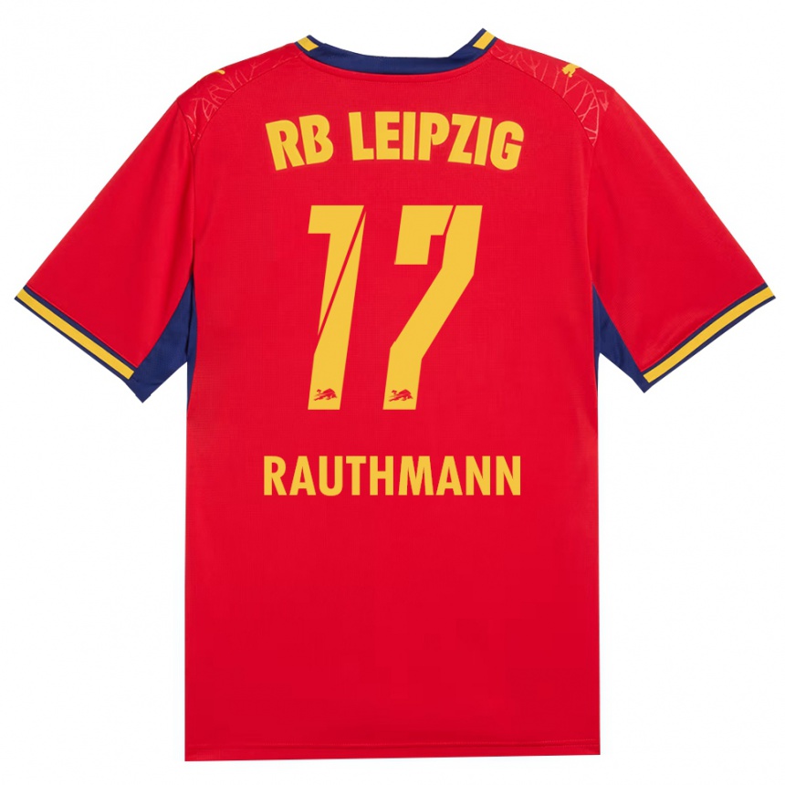 גברים כדורגל Nick Rauthmann #17 כחול מלכותי צהוב אדום הרחק ג'רזי 2026/27