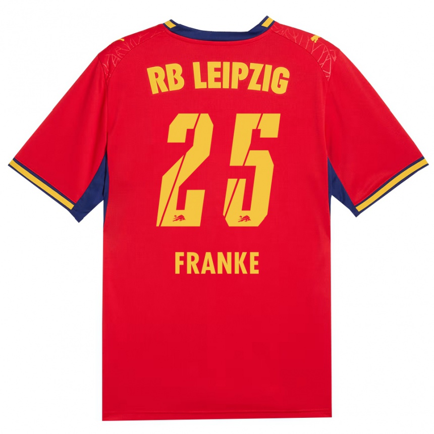 גברים כדורגל Lenny Franke #25 כחול מלכותי צהוב אדום הרחק ג'רזי 2026/27