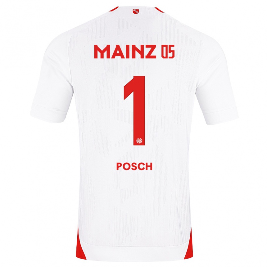 גברים כדורגל Daniel Posch #1 לבן אדום צהוב הרחק ג'רזי 2026/27