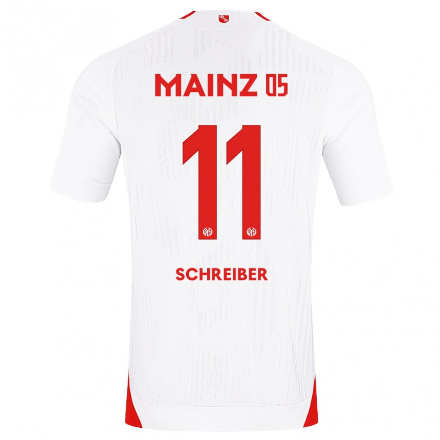 גברים כדורגל Philipp Schreiber #11 לבן אדום צהוב הרחק ג'רזי 2026/27 גברים כדורגל Philipp Schreiber #11 לבן אדום צהוב הרחק ג'רזי 2026/27