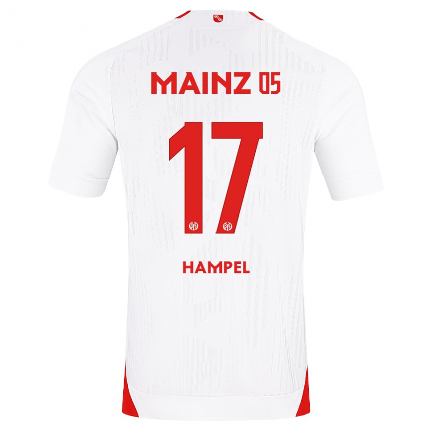 גברים כדורגל Luca Hampel #17 לבן אדום צהוב הרחק ג'רזי 2026/27