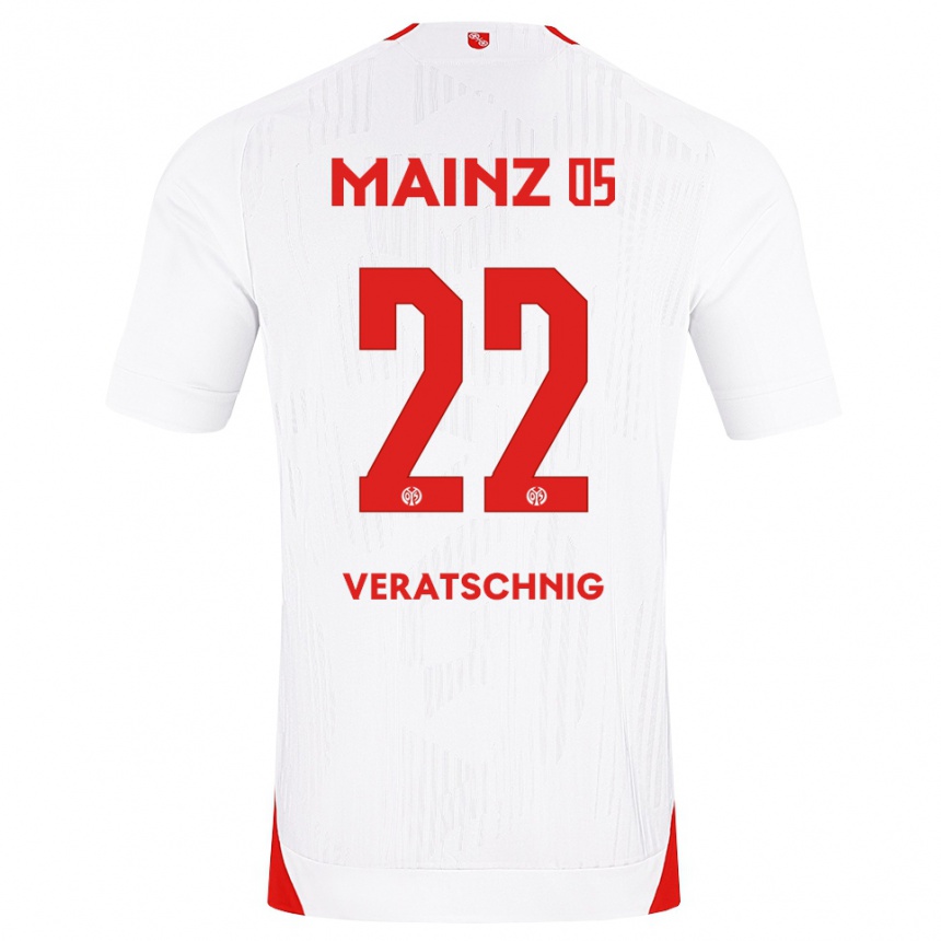 גברים כדורגל Nikolas Veratschnig #22 לבן אדום צהוב הרחק ג'רזי 2026/27