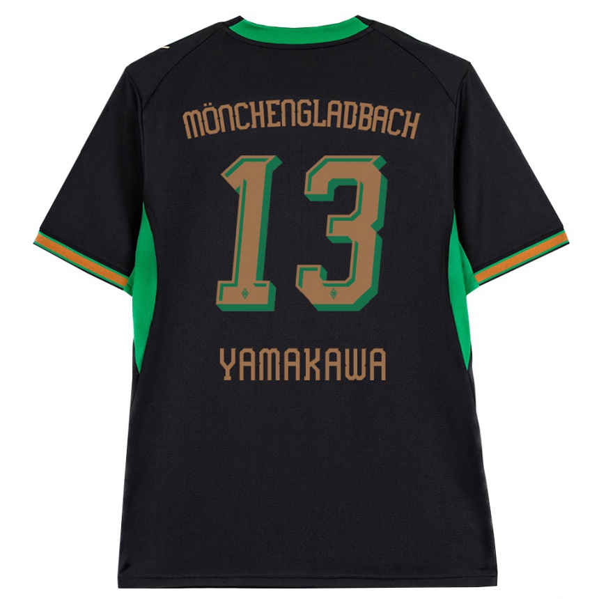 גברים כדורגל Shinnosuke Yamakawa #13 שחור כתום ירוק חום הרחק ג'רזי 2026/27