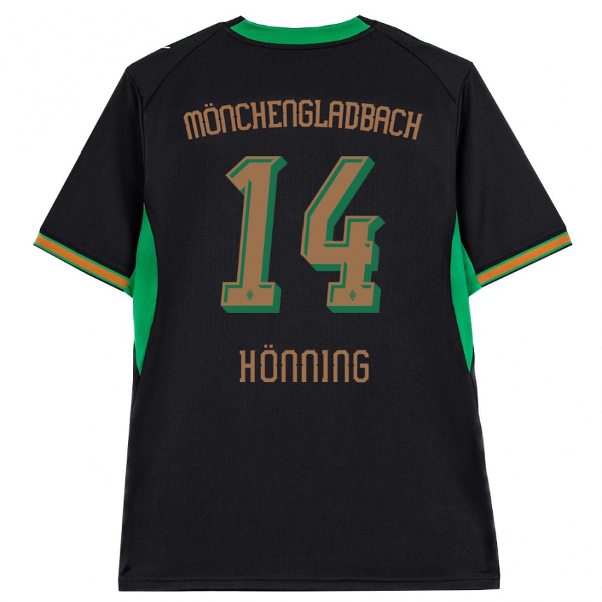 גברים כדורגל Louis Hönning #14 שחור כתום ירוק חום הרחק ג'רזי 2026/27