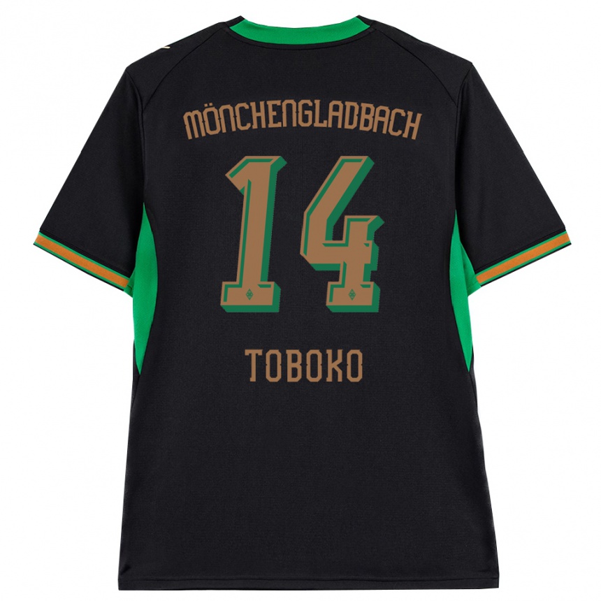 גברים כדורגל Rubén Toboko #14 שחור כתום ירוק חום הרחק ג'רזי 2026/27